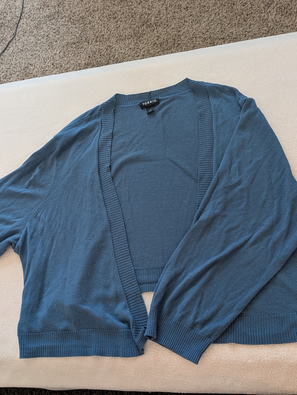 Torrid Slate Blue Open Front Women's Cardigan Sweater
